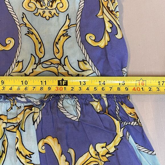 ANTHROPOLOGIE Dress Womens XXS Tiered Short Sleeve Flowy Nautical - Picture 8 of 10